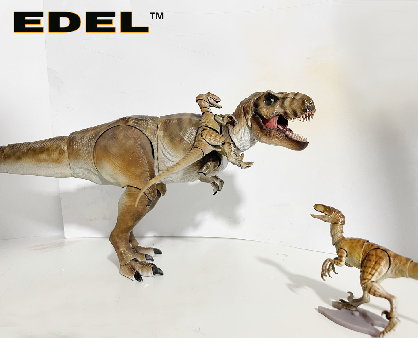 Rexy VS Raptors 1/35 scale Super articulated.